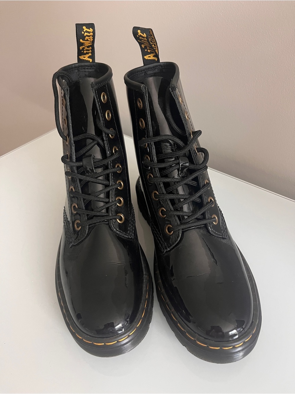 Dr. Martens Zavala Black Lace-Up Combat Boots